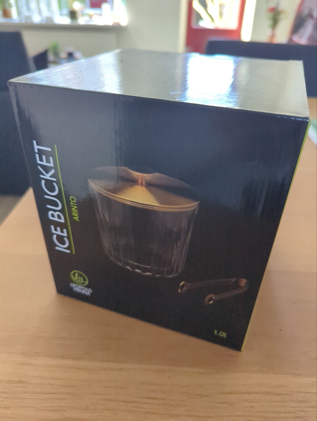 Arinto IJsemmer met tang - 1.0L, Glas, Goud, Nieuw, Ophalen of Verzenden