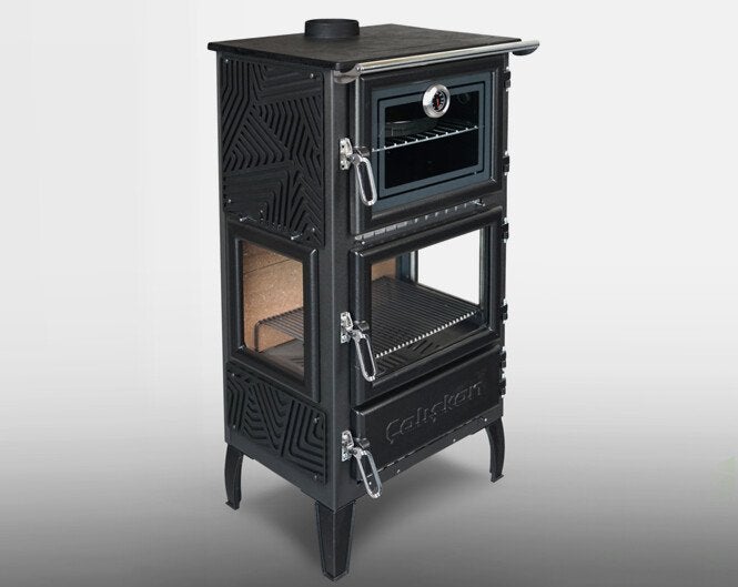 Stalen Houtkachel met oven | ÇALIŞKAN Model 306 3D 12kw