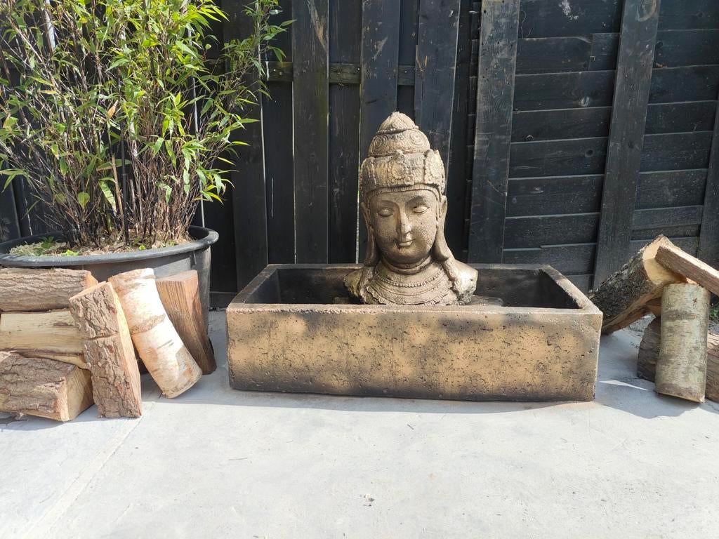 Mooie Geisha oosterse Buddha fontein water ornament beton, Tuin en Terras, Waterpartijen en Fonteinen, Ophalen