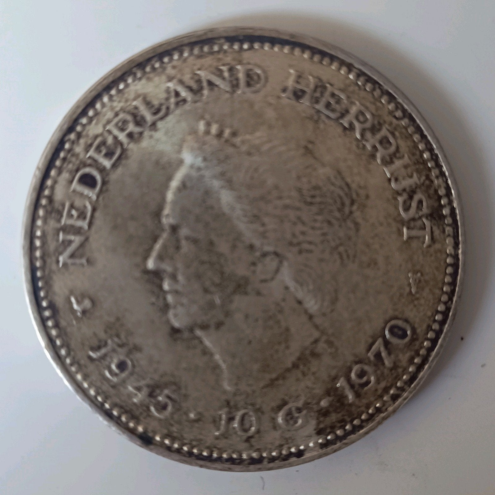 Zilveren 10 Gulden Juliana 1945-1970 Nederland Herrijst (2), Postzegels en Munten, Munten | Nederland, Koningin Juliana, Zilver