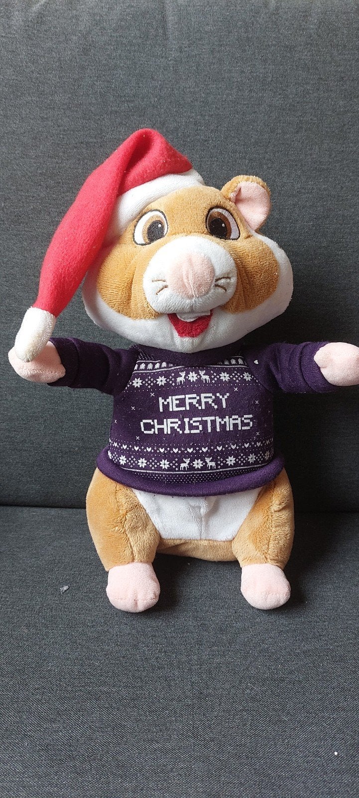 Hamster knuffel AH - Merry Christmas, Ophalen of Verzenden, Zo goed als nieuw, Overige typen, Albert Heijn