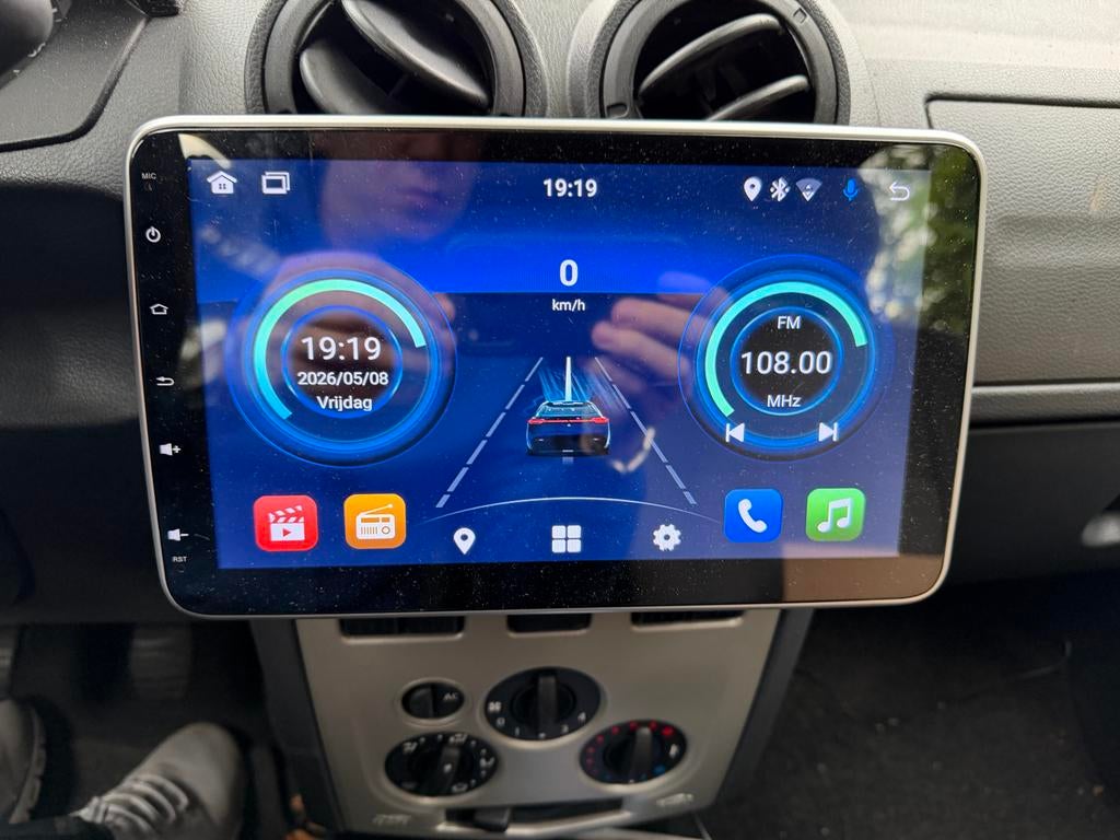 1 Din Autoradio Groot Scherm met Draadloos CarPlay/Android A, Auto diversen, Autoradio's, Ophalen of Verzenden, Zo goed als nieuw