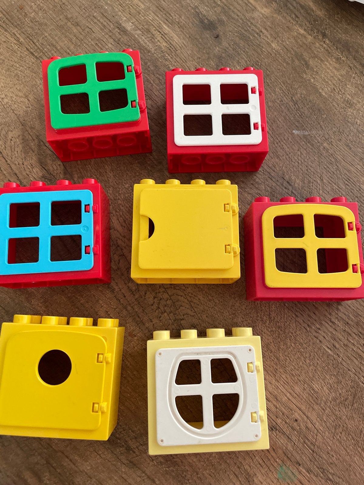 Lego Duplo kozijnen met openslaande ramen, diverse kleuren, Ophalen of Verzenden, Gebruikt, Overige merken
