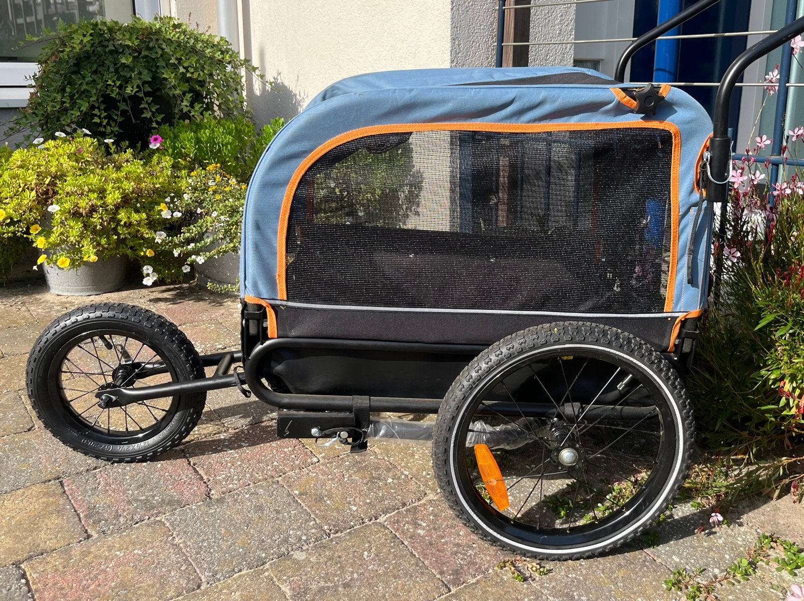 Honden fietskar wandelkar opvouwbaar, Ophalen of Verzenden, Zo goed als nieuw