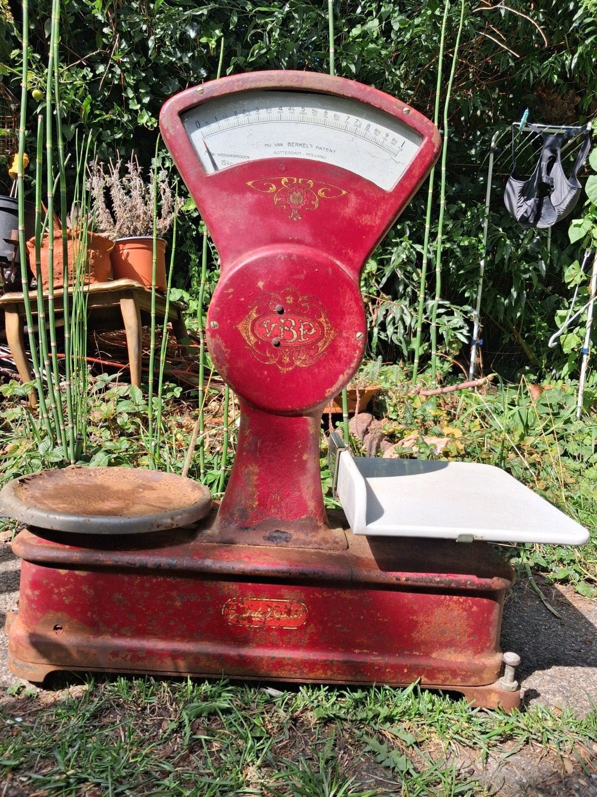 Berkel weegschaal antiek, Ophalen