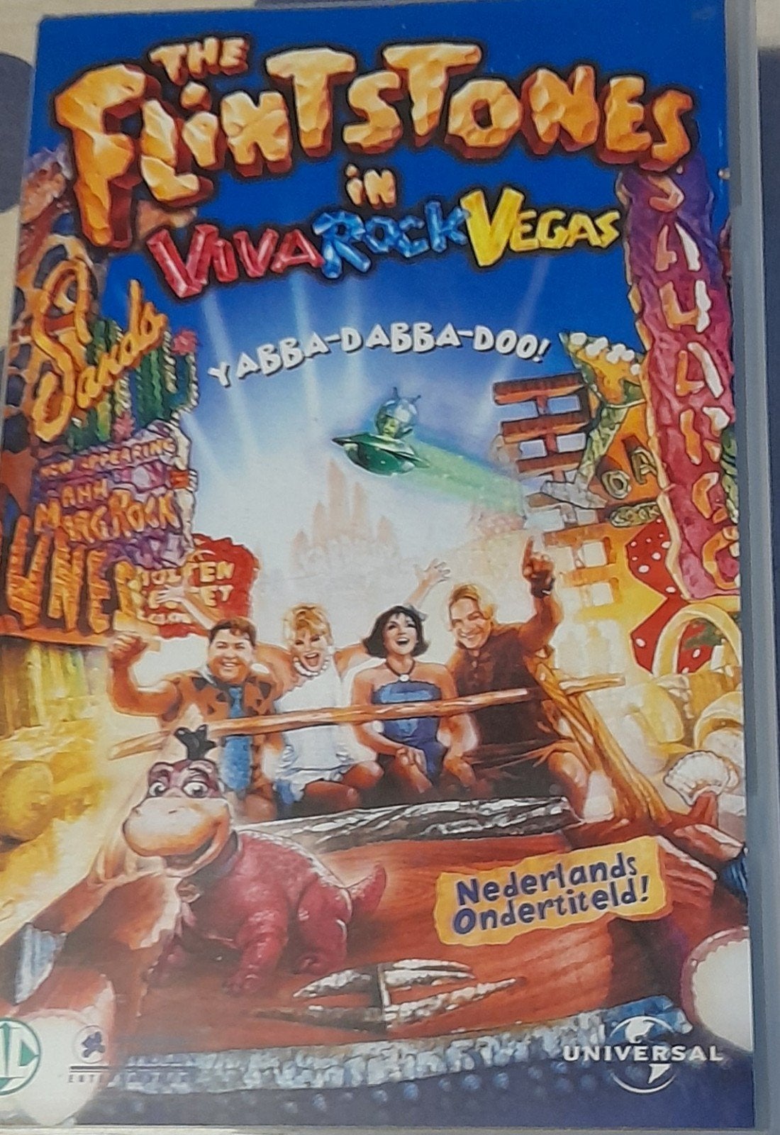 The Flintstones in Viva Rock Vegas vhs- Nederlands, Cd's en Dvd's, Animatie, Nederlands, Ophalen of Verzenden, Inclusief doosje
