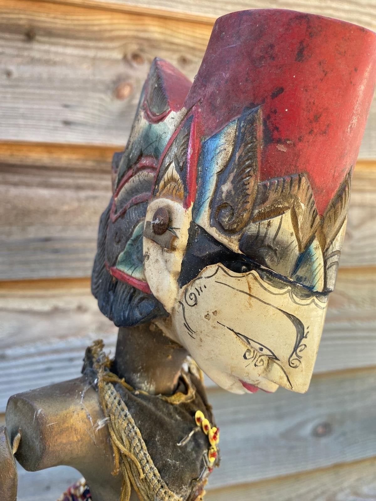 Oude Indonesische Wayang Golek pop - Zoldervondst, Hout, Handgemaakt, Ophalen of Verzenden, Indonesië