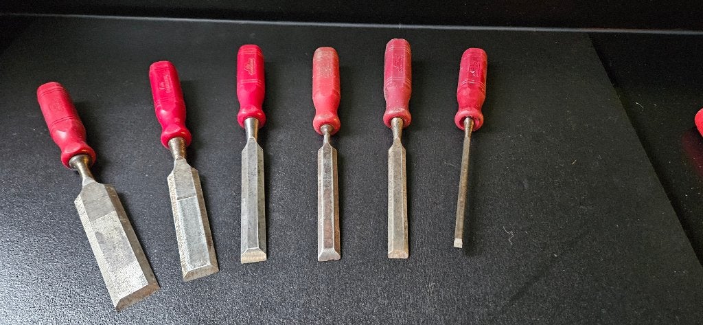 Nooitgedagt beitels 32 mm tot en met 6 mm, Antiek en Kunst, Ophalen of Verzenden