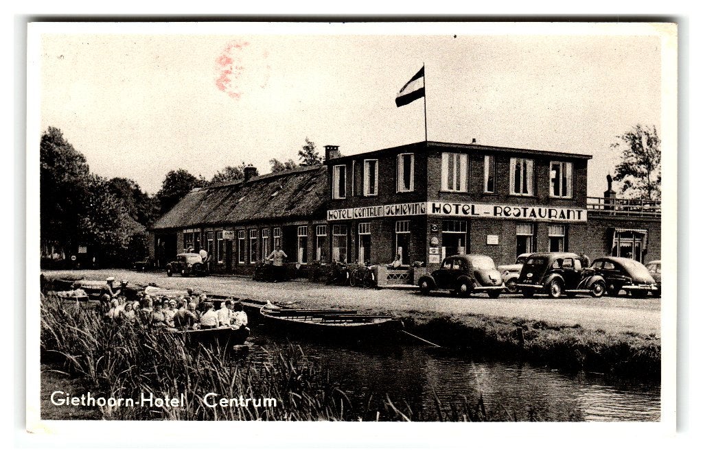Giethoorn, Hotel Centrum, Ophalen of Verzenden, 1940 tot 1960, Gelopen, Overijssel
