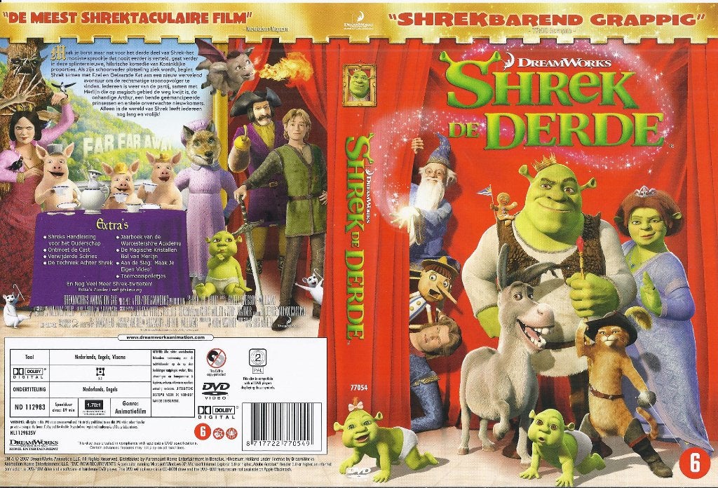 Nr87 shrek de derde ---- animatiefilm, Ophalen of Verzenden, Zo goed als nieuw