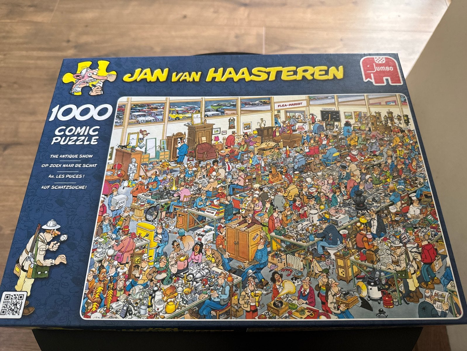Jan van Haasteren Comic Puzzle - The Antique Show 1000 stukj, Kinderen en Baby's, Speelgoed | Kinderpuzzels, Ophalen of Verzenden