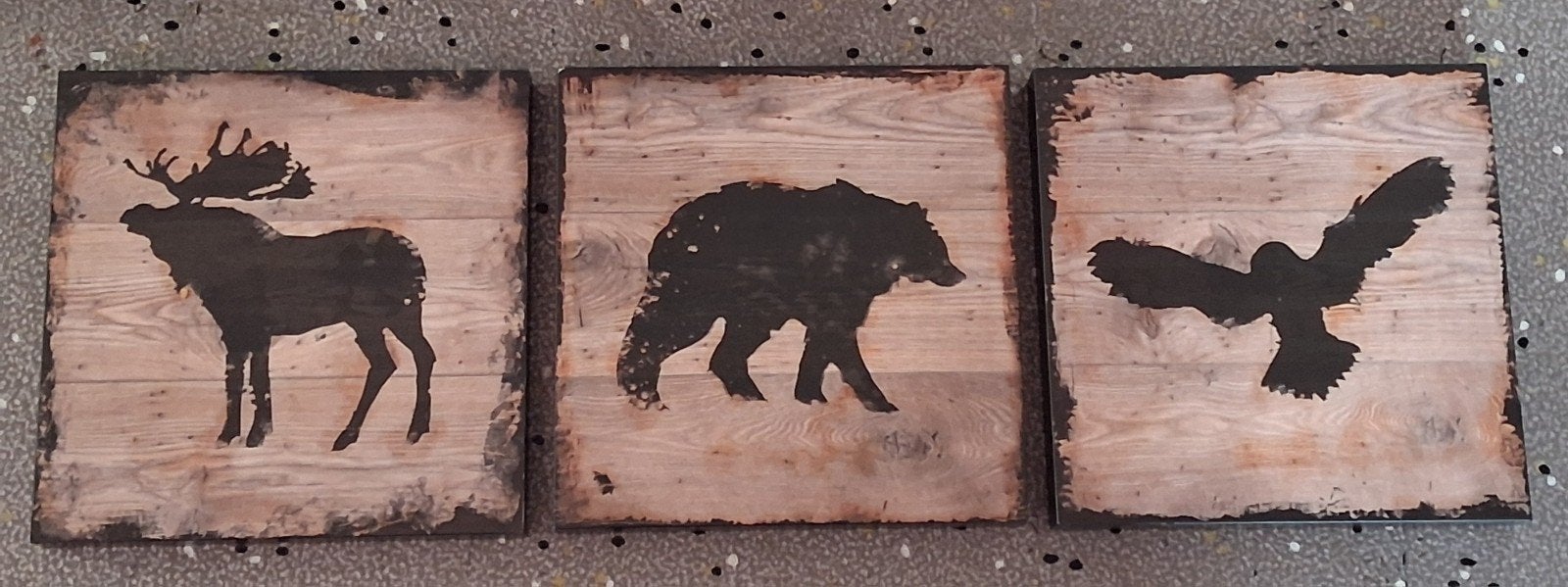 IKEA. BJÖRNAMO. Setje van 3 panelen.  25/25 cm. 1999, Ophalen, 25 cm, Hout, Meerkleurig