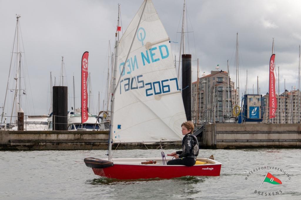 Mooie :"Splash" Optimist, Watersport en Boten, Open zeilboten, Ophalen of Verzenden, Gebruikt, Overige brandstoffen