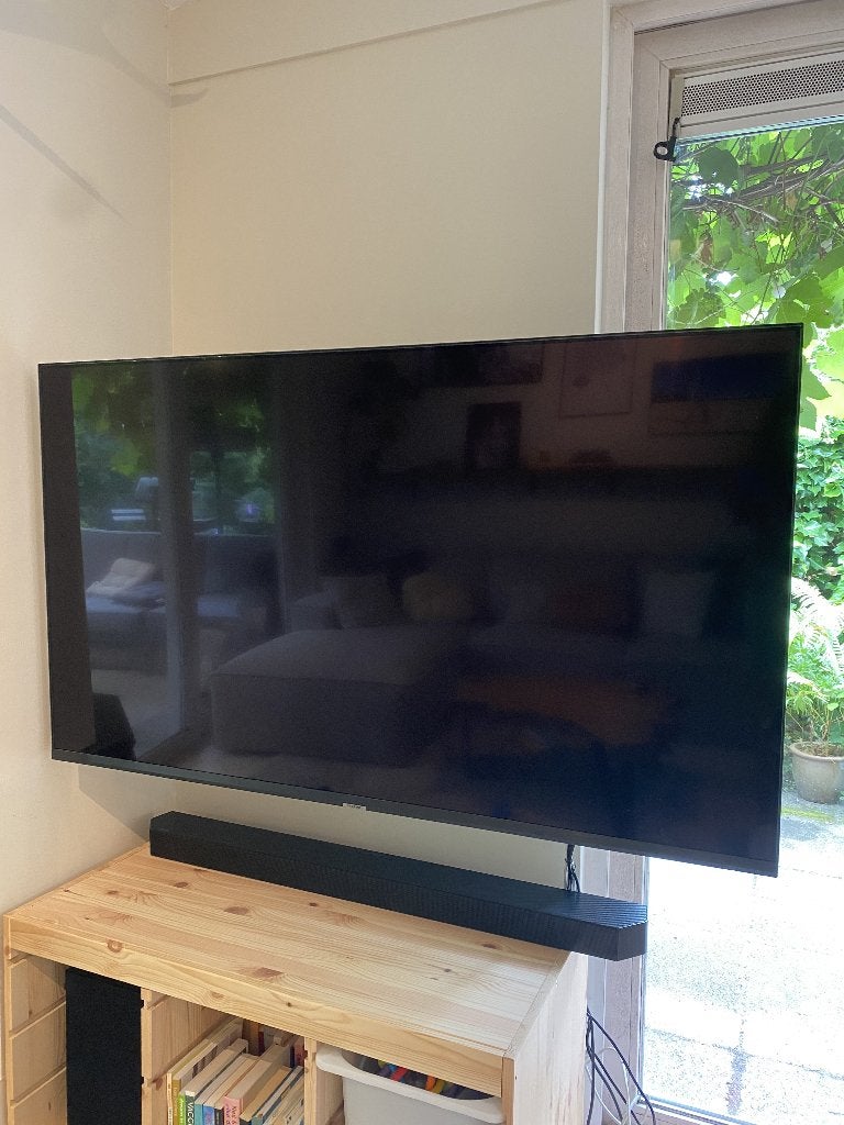 55 inch Crystal UHD 4K Smart TV incl soundbar en subwoofer, Ophalen, LED, 50 Hz, Zo goed als nieuw