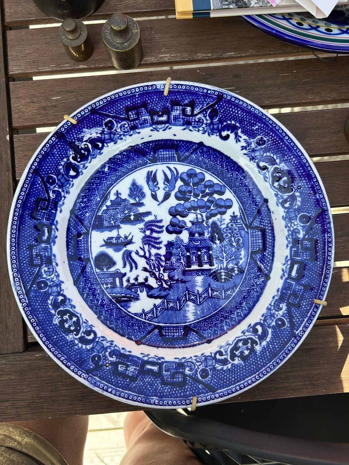 Antiek Delfts Blauw Wandbord - Petrus Regout Maastricht, Ophalen