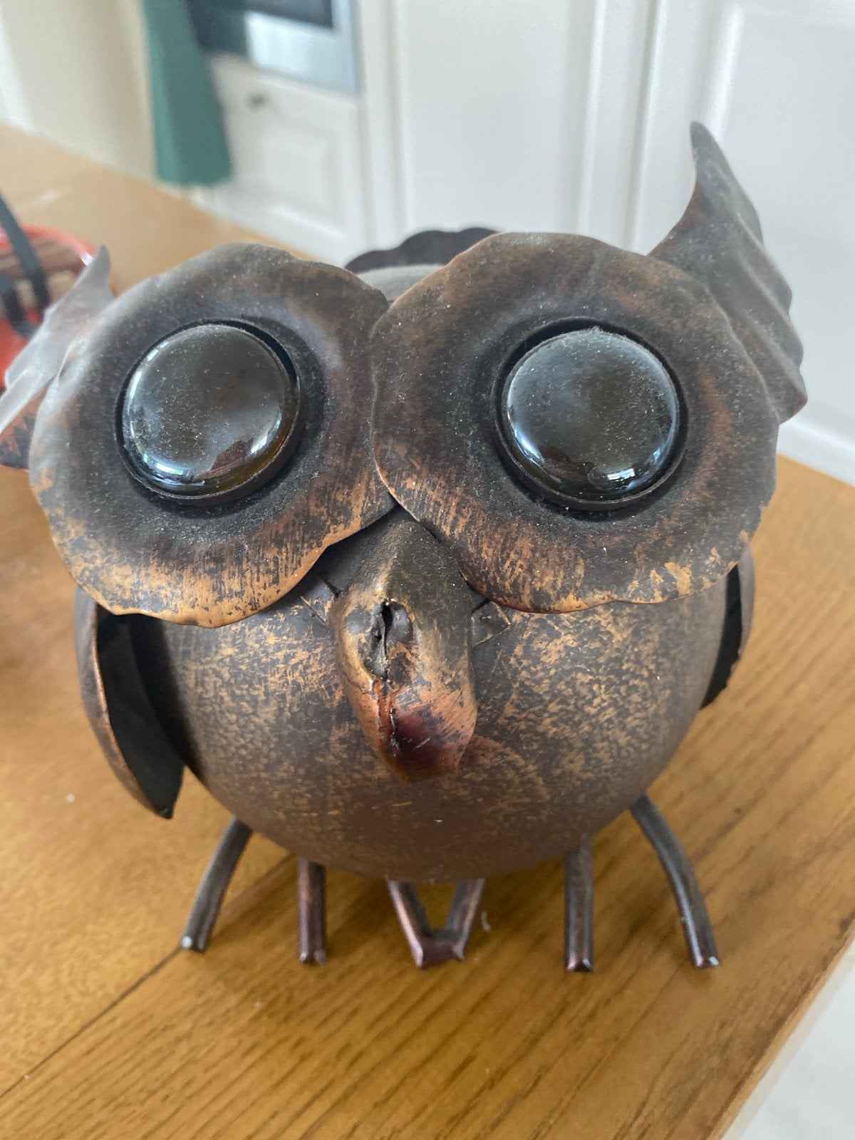 Metalen Uil Decoratie - Vintage Stijl, Vintage, Gebruikt, Ophalen of Verzenden, Metaal