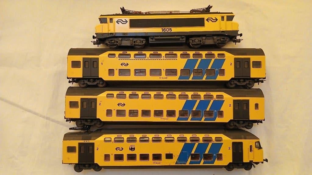 Lima NS set 1605 en 3 x dubbeldekkers, Hobby en Vrije tijd, Modeltreinen | H0, Treinset, Gelijkstroom, Analoog, Ophalen of Verzenden