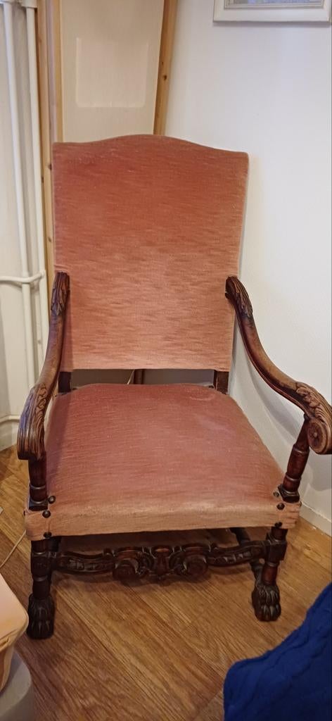 Antieke troonstoel, Antiek en Kunst, Antiek | Meubels | Stoelen en Banken, Ophalen