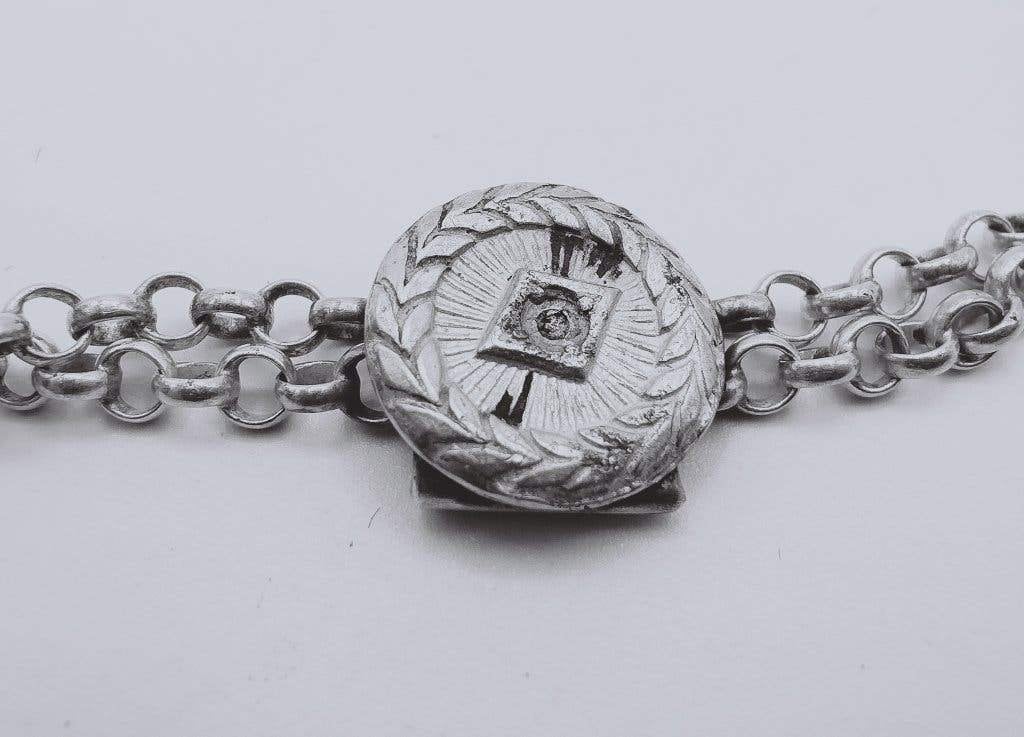 Zilveren horlogeketting, 72,5 cm, Verzenden, Zilver, Ring
