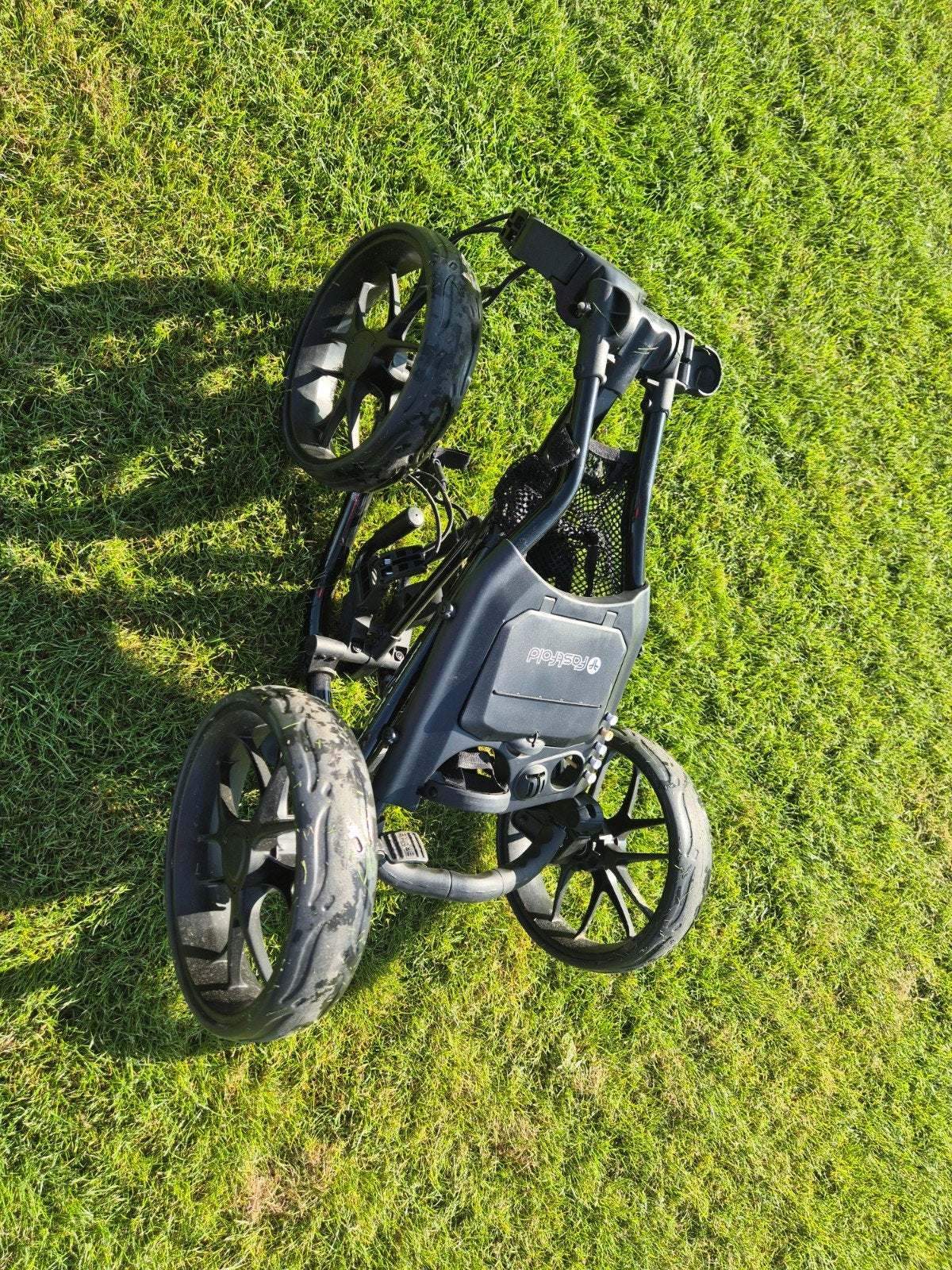 FastFold golftrolley 3-wiel zwart – inklapbaar, Ophalen, Zo goed als nieuw, Overige typen, Overige merken
