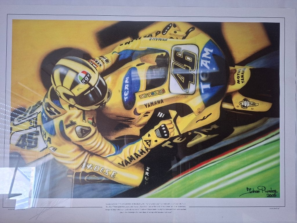 Valentino Rossi Yamaha MotoGP Poster - Johan Pruijssers 2006, Ophalen, Zo goed als nieuw, Overige sporten, Poster, Plaatje of Sticker