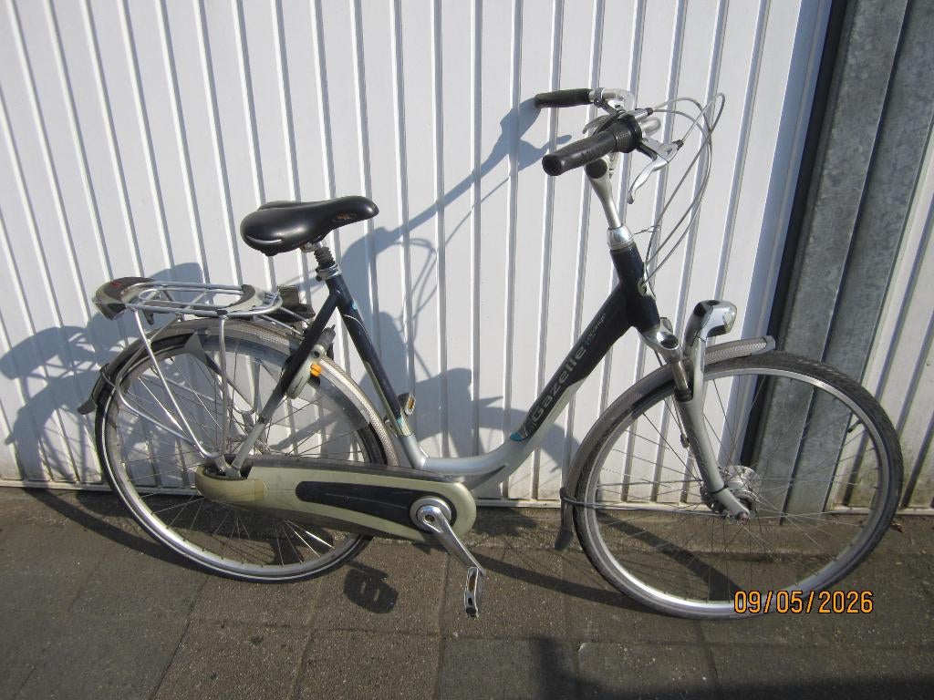 gazelle fiets 7versn.framemaat 57cm slot 2sleutels licht, Ophalen, Gebruikt, Versnellingen, 56 cm of meer