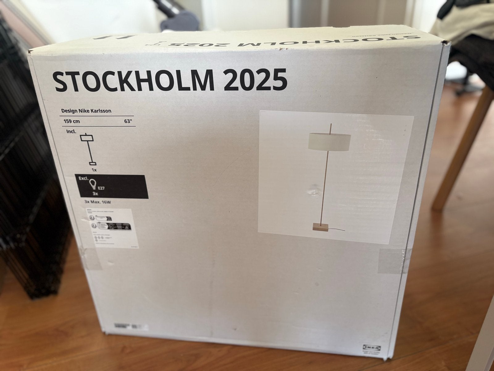 IKEA STOCKHOLM 2025 Staande lamp nieuw in doos, Ophalen, Textiel, Nieuw, E27 (groot)