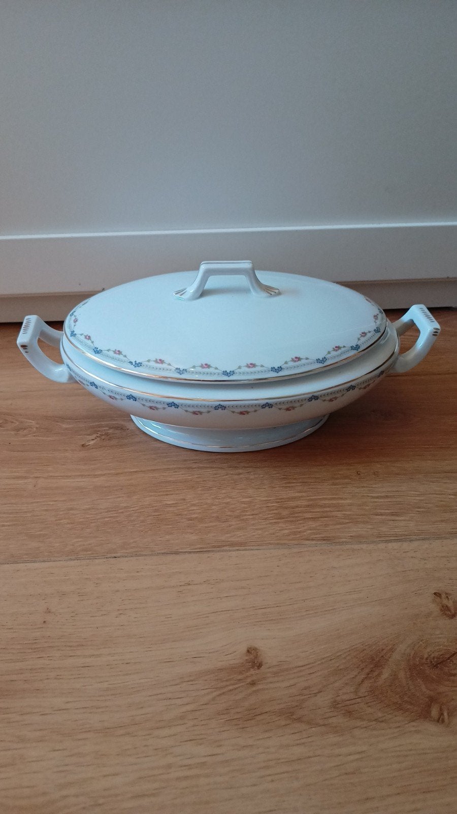 Mooie brocante serveerschaal  ovaal, Antiek en Kunst, Ophalen of Verzenden