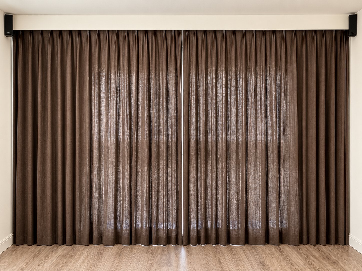 Decorette Gordijnen Corona 14 - Taupe/Bruin - 360x260 cm, Plooiafwerking, Overige merken, Bruin, Ophalen of Verzenden
