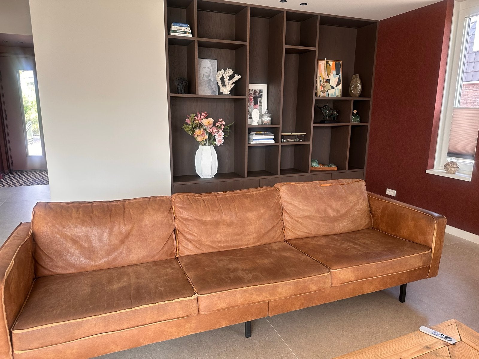 BepureHome Rodeo 3-zitsbank cognac, Ophalen, 250 tot 300 cm, Gebruikt, Driepersoons