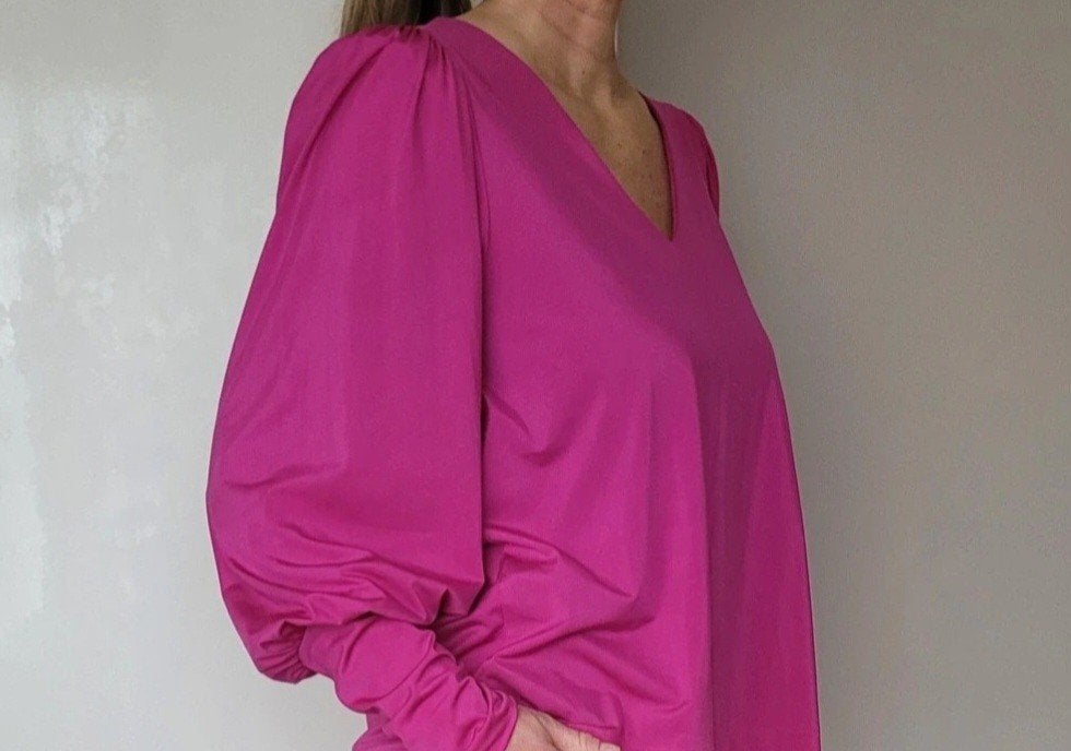 Studio Anneloes Top XL Fuchsia roze Travelstof blouse 

Stud, Studio Anneloes, Verzenden, Maat 46/48 (XL) of groter, Zo goed als nieuw