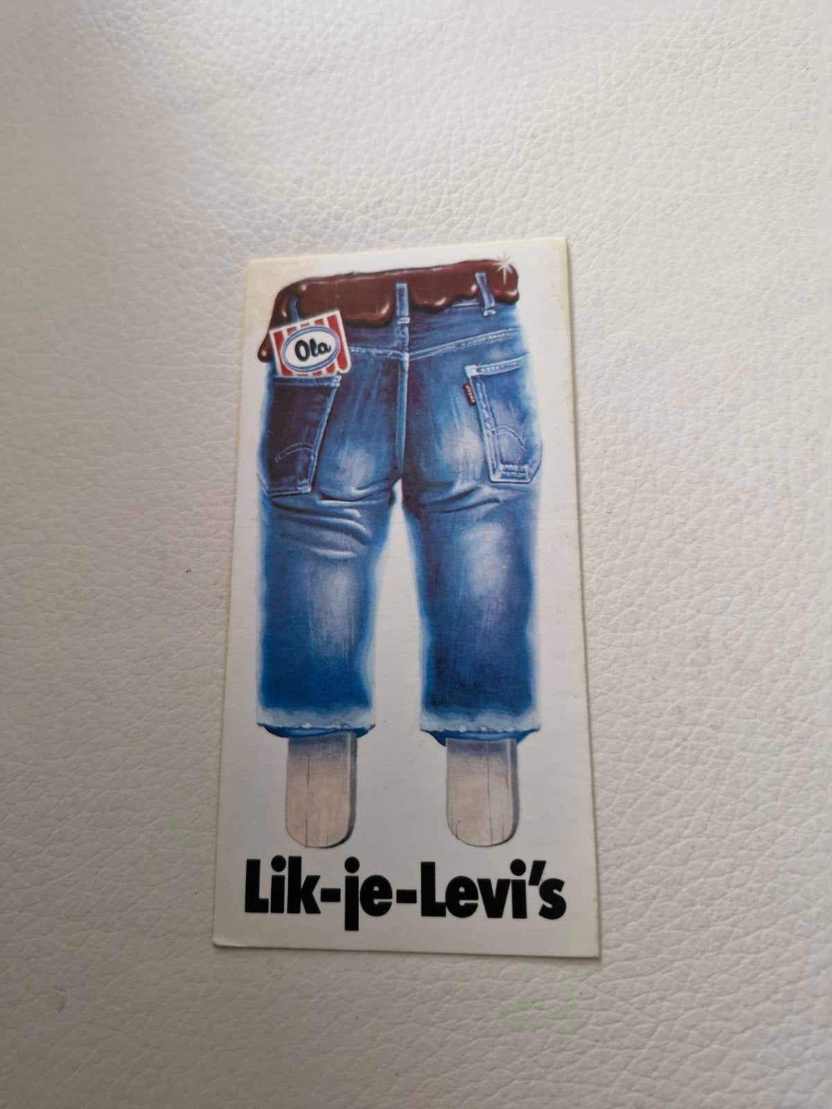 12130 Vintage Ola Lik-je-Levi's Sticker, Verzamelen, Ophalen of Verzenden, Zo goed als nieuw, Merk