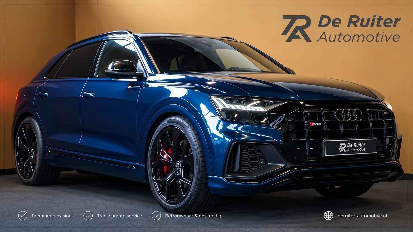 Audi SQ8 4.0 TDI SQ8 quattro | 435 PK | Audi Sport velgen |, 435 pk, Gebruikt, Blauw, Leder