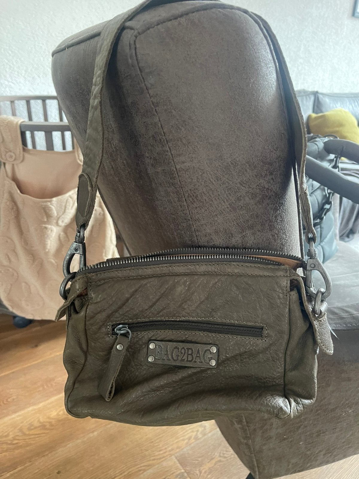Bag2bag leren tas, Sieraden, Tassen en Uiterlijk, Tassen | Schoudertassen, Overige merken, Ophalen of Verzenden, Zo goed als nieuw