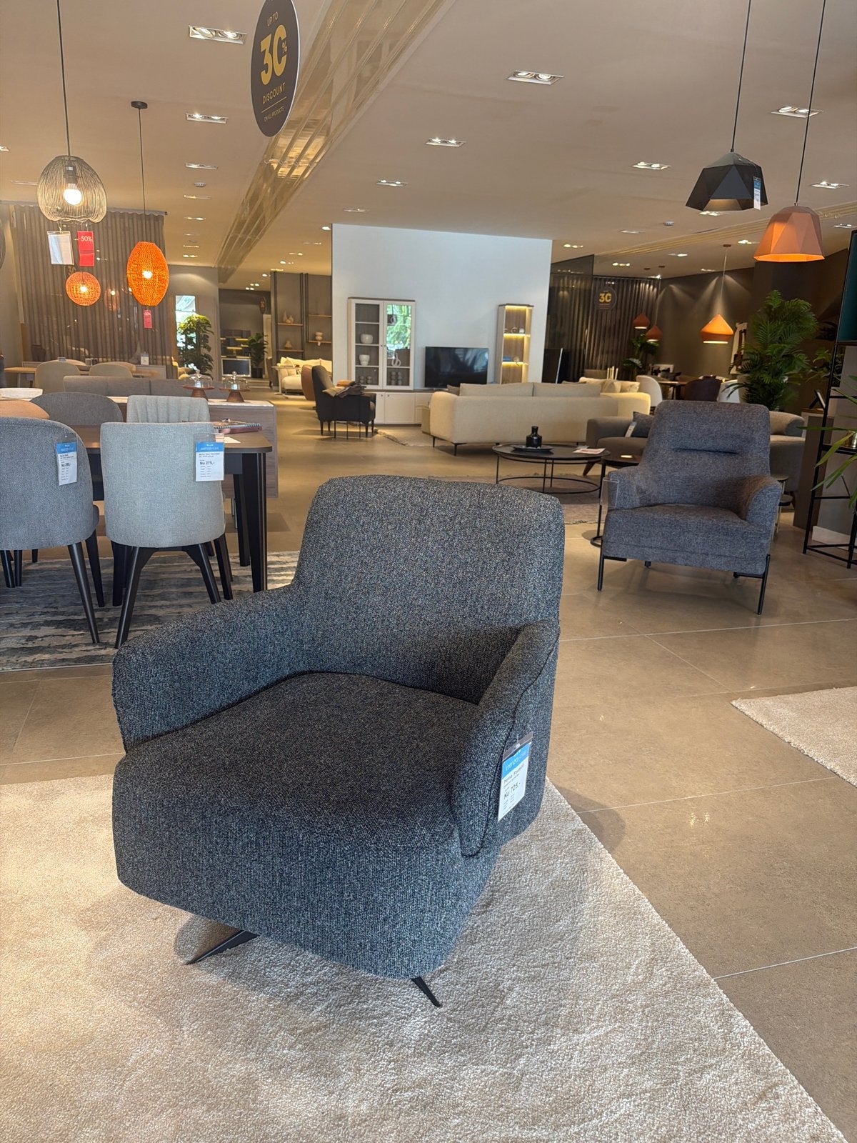 Design Fauteuil Parma - Showroommodel direct leverbaar, Ophalen, Nieuw, 75 tot 100 cm, 75 tot 100 cm
