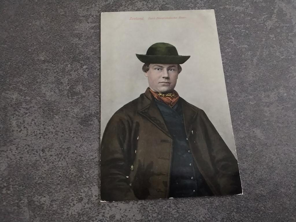 Zeeland Z- Bevelandse Boer ca 1920, Ophalen of Verzenden, Voor 1920, Ongelopen, Klederdracht