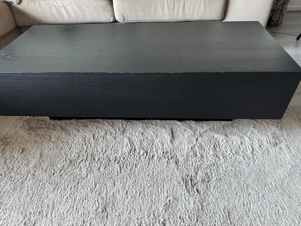 Zwarte salontafel Eric Kuster style, Huis en Inrichting, Tafels | Salontafels, Ophalen, Minder dan 50 cm, Gebruikt, 100 tot 150 cm