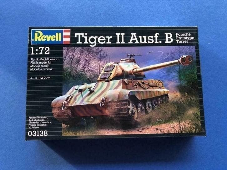 revell 3138 Tiger II Ausf. B Porsche Prototype Turret 1/72, Hobby en Vrije tijd, Modelbouw | Auto's en Voertuigen, Verzenden, 1:32 tot 1:50