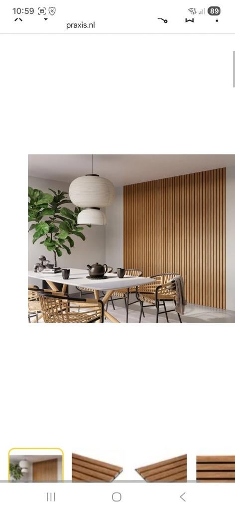 CanDo Decowall Acoustic advanced lattenwand brons eiken 30x2, Ophalen