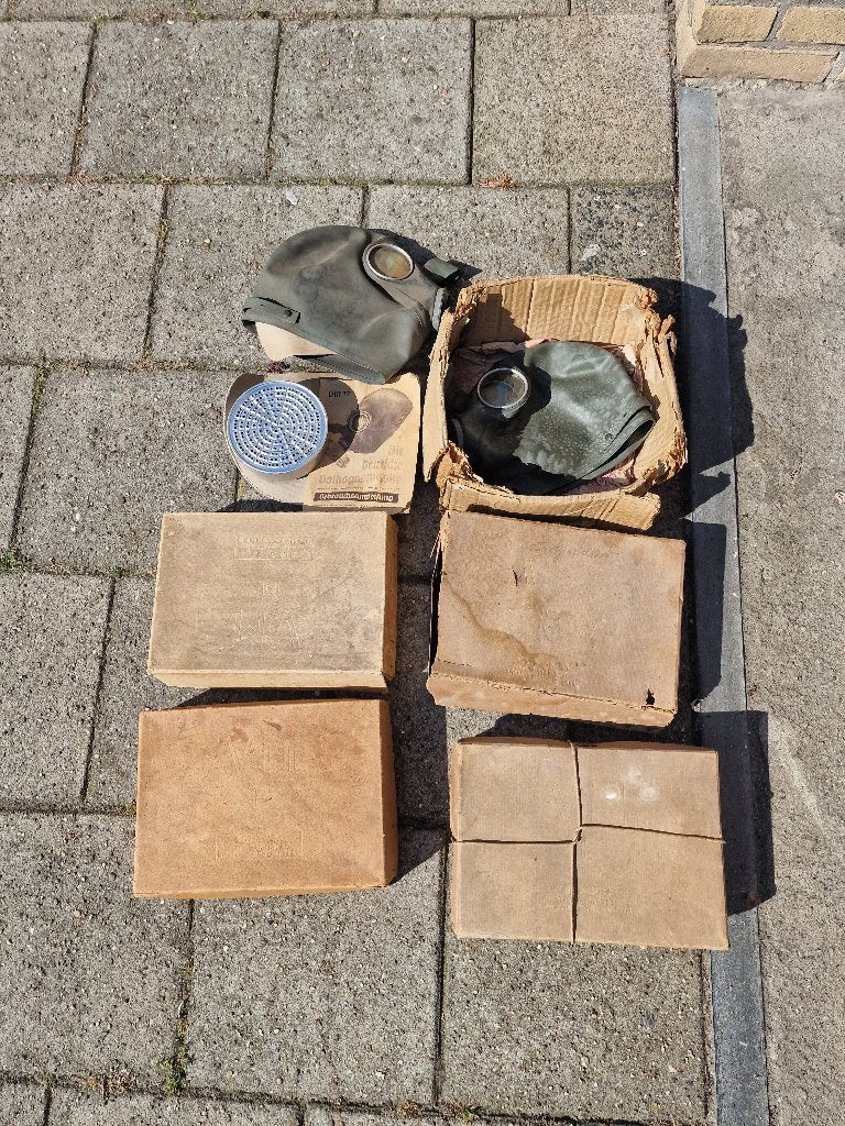 6 x Duitse gasmaskers, Ophalen of Verzenden, Landmacht, Duitsland