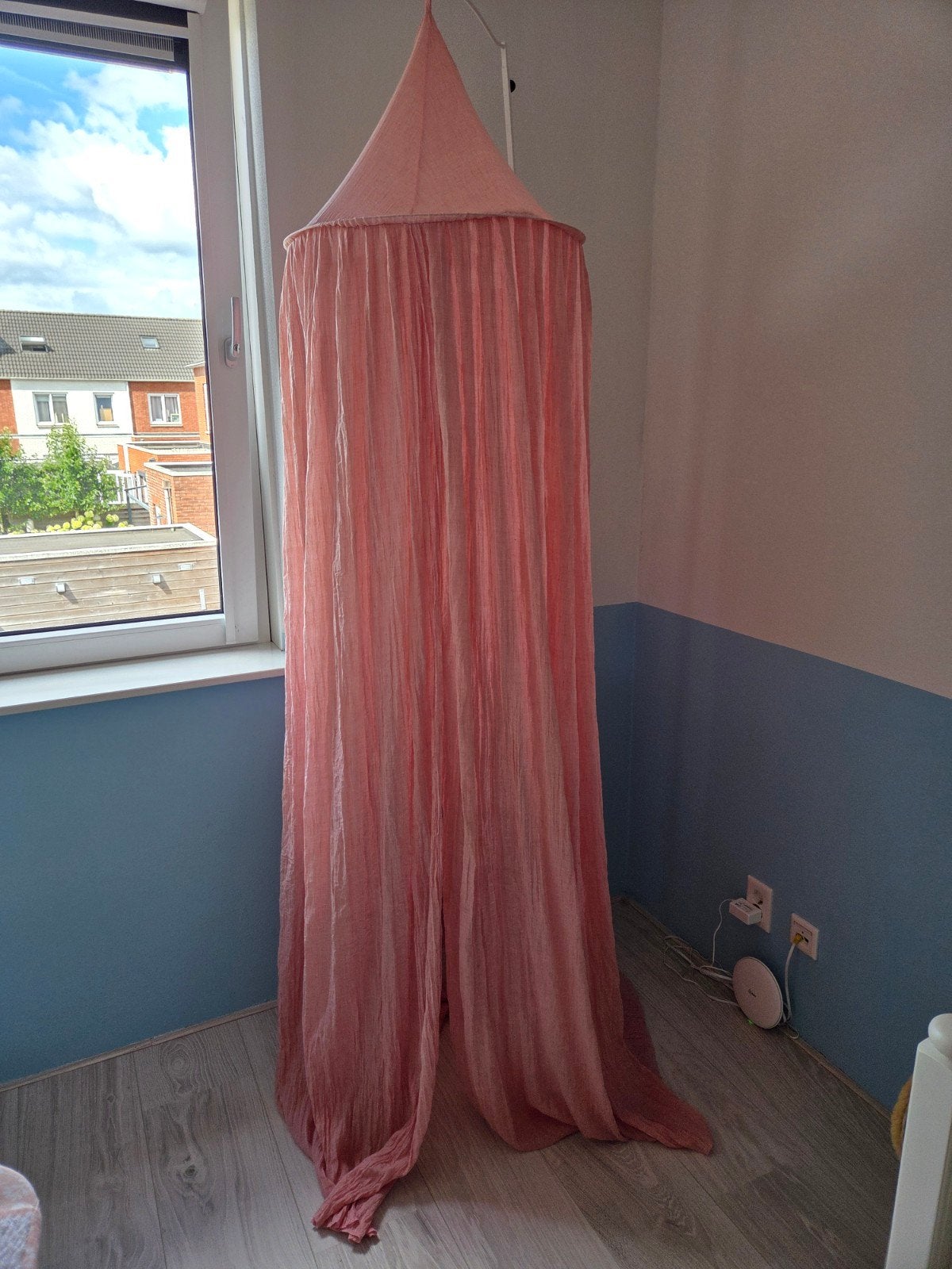 Jollein Baby Klamboe Vintage 245cm - Blush Pink, Ophalen, Jollein, Zo goed als nieuw, Ophangbaar