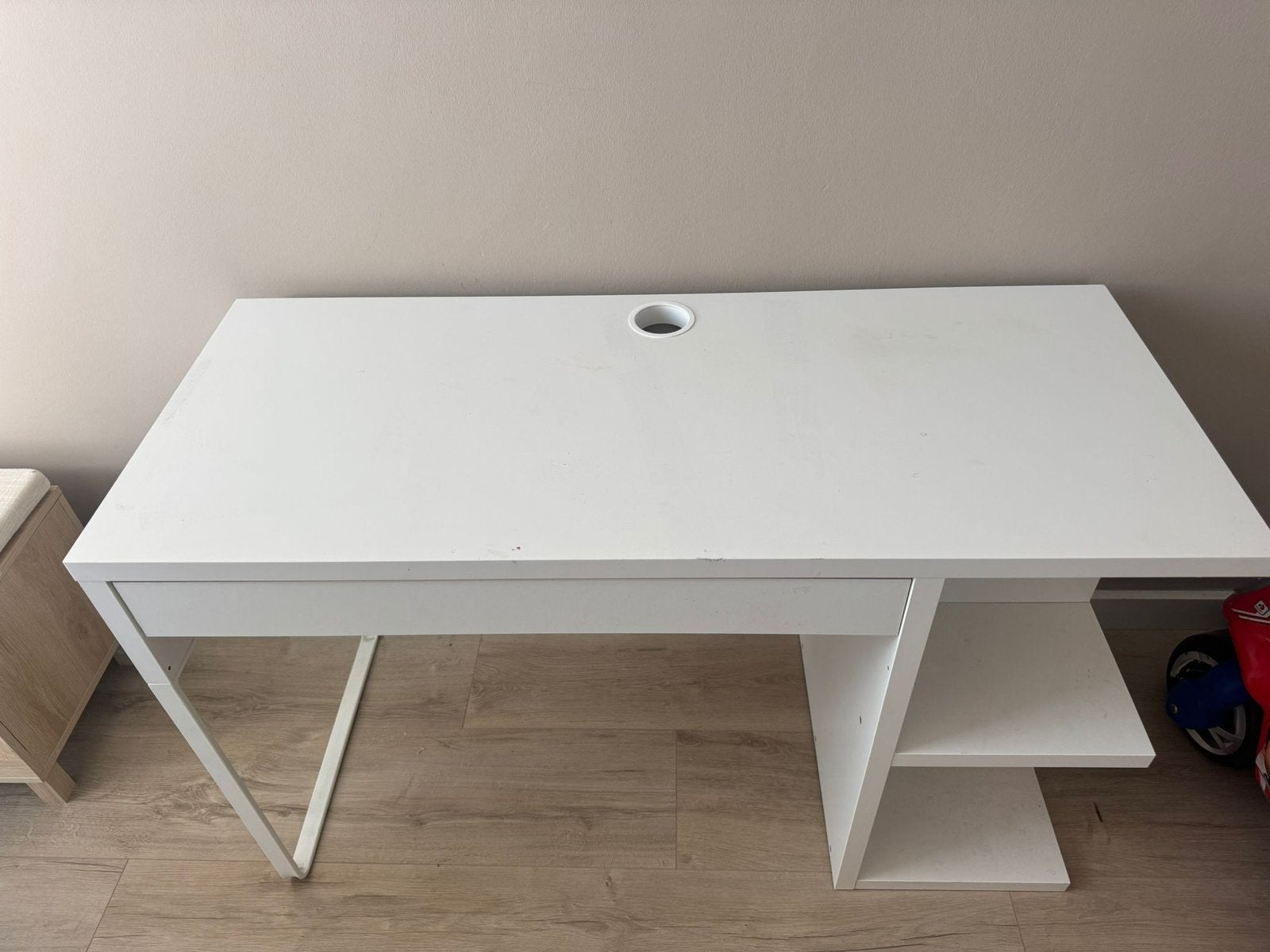 Bureau/Studeertafel/Computertafel, Huis en Inrichting, Bureaus, Ophalen, Gebruikt, Wit