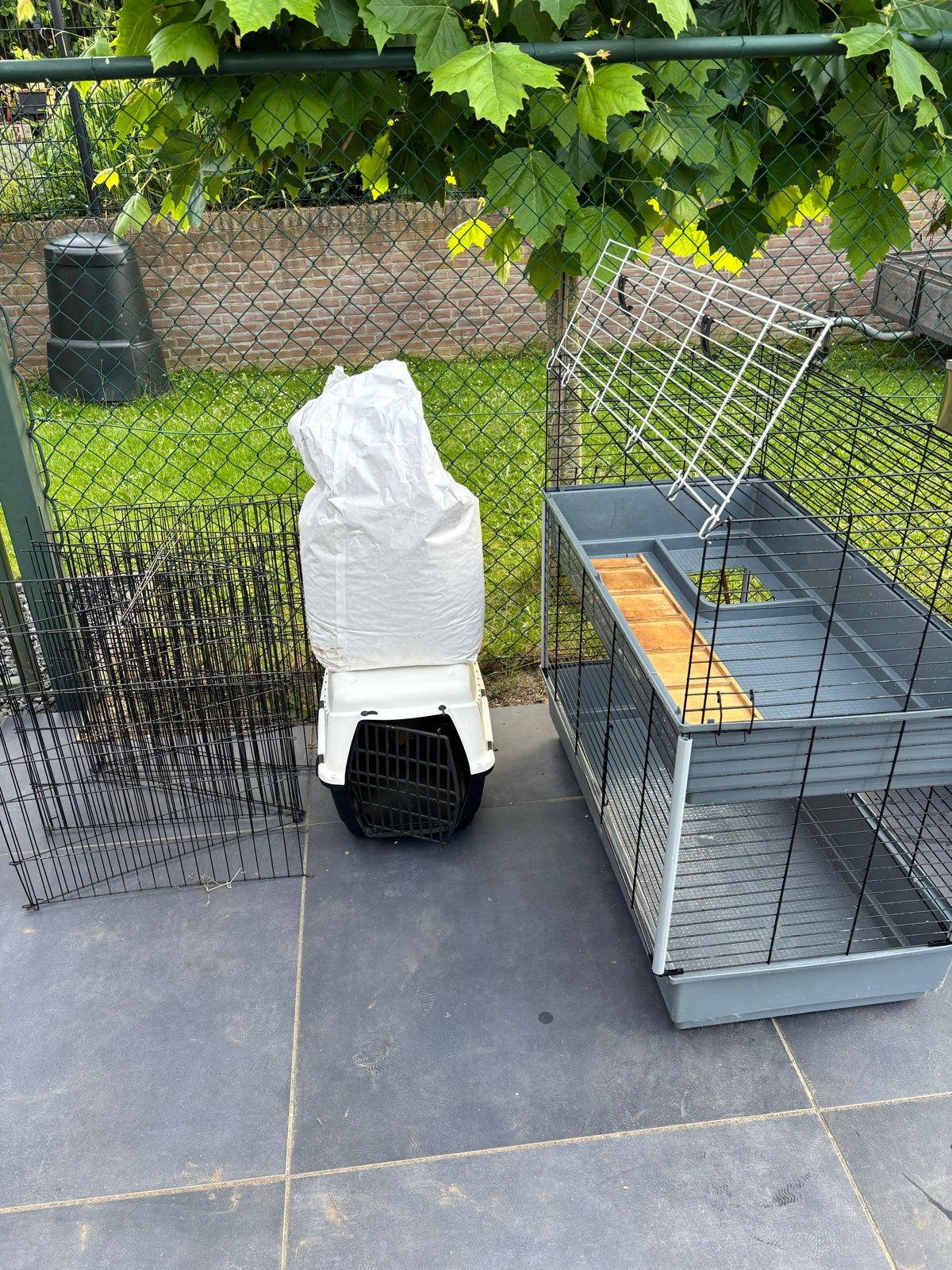 Compleet konijnenpakket te koop, Kooi, Konijn, Ophalen, Minder dan 60 cm