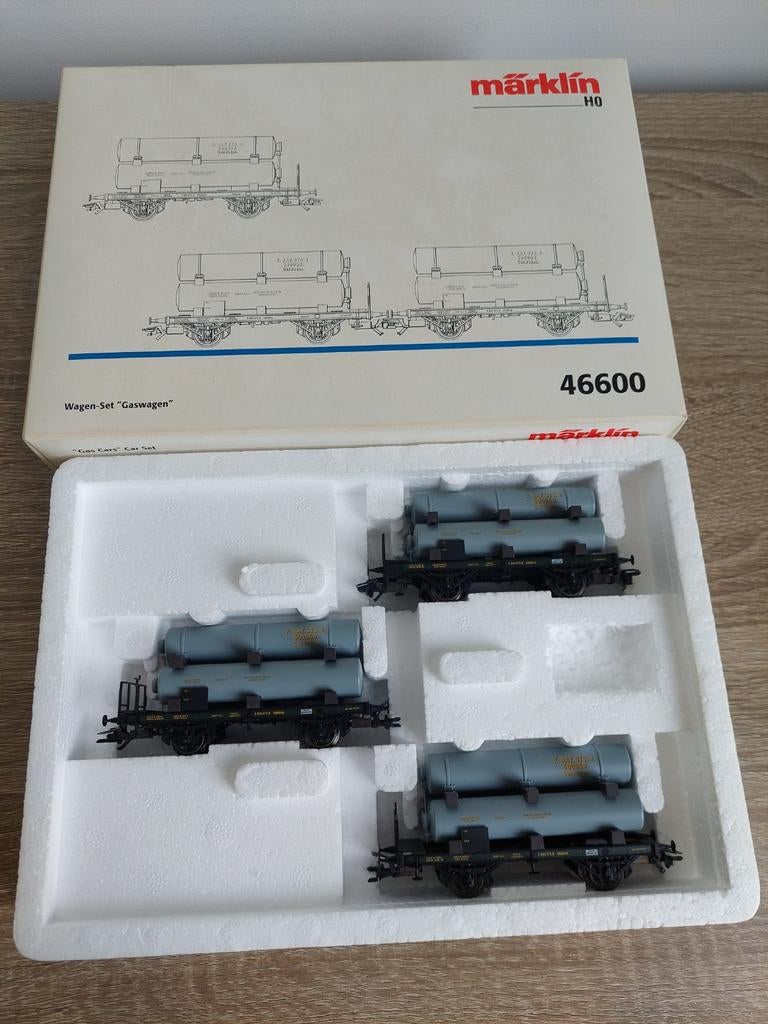 Märklin H0 46600 - set Beierse goederenwagens Gastransport, Wisselstroom, Wagon, Ophalen of Verzenden, Zo goed als nieuw