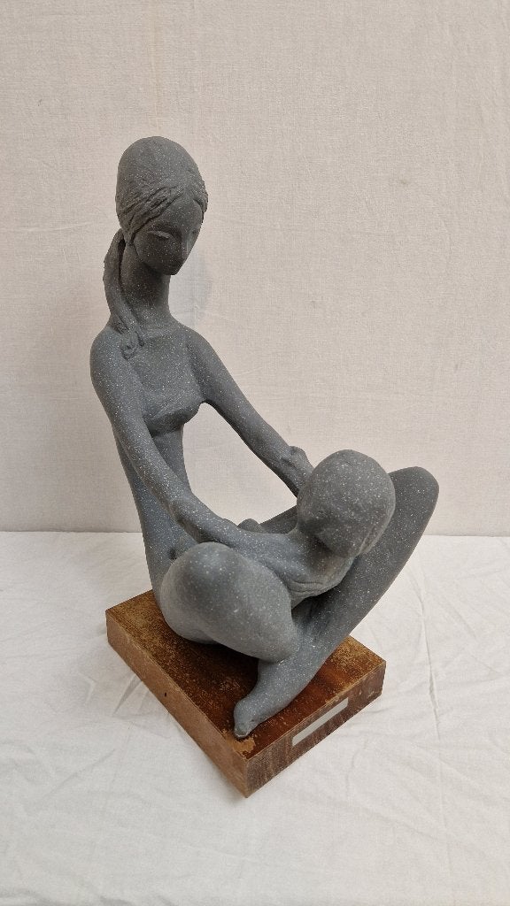 Beeld van Kathy Klein: "generations" Moeder met Kind 70's, Ophalen of Verzenden, Op sokkel, Beeld, 20 - 50 cm