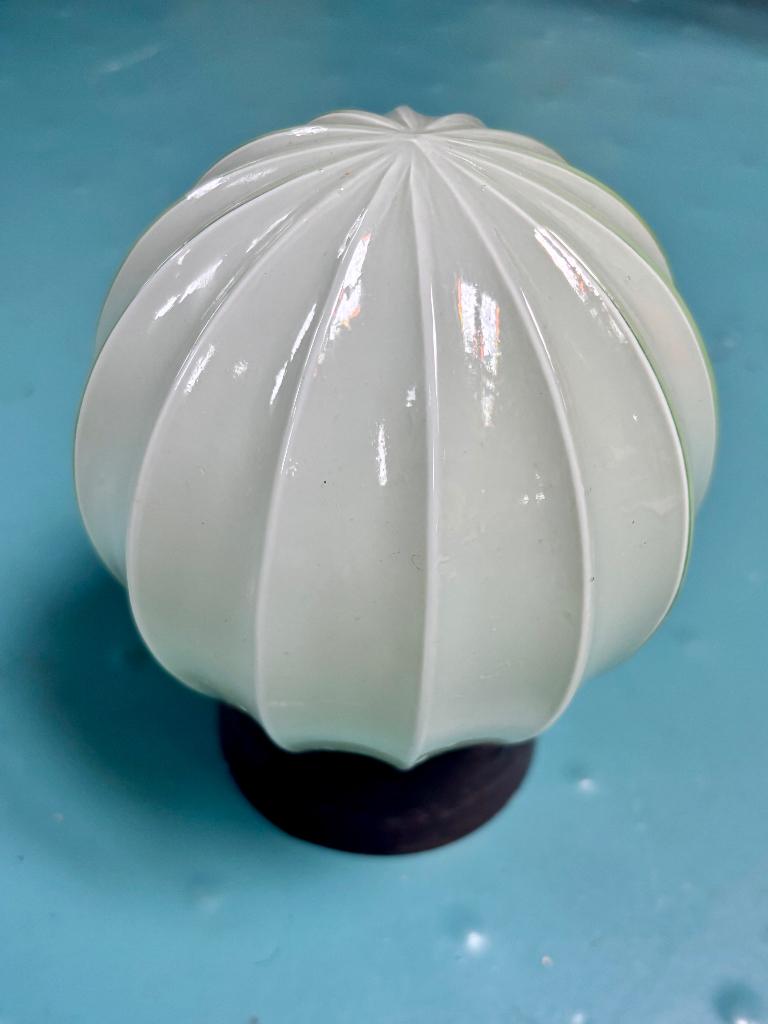 Mintgroen Art Deco plafondlamp Thabur, Ophalen, Gebruikt, Glas