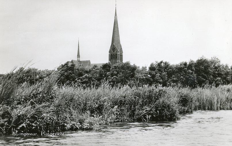 LANGERAAR – Plasgezicht 1960 (VK549), Verzamelen, Ansichtkaarten | Nederland, Ongelopen, Zuid-Holland, 1940 tot 1960, Verzenden