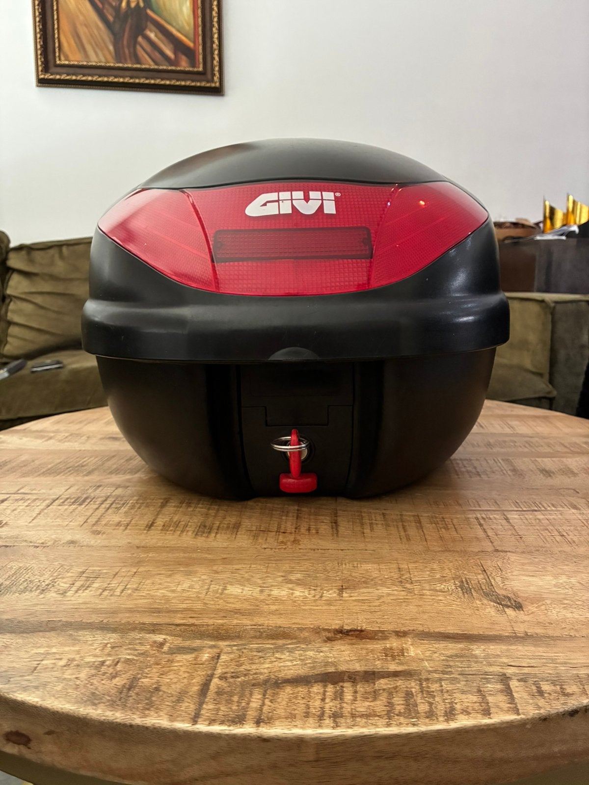 GIVI Topkoffer incl. installatiestuk, Motoren, Accessoires | Koffers en Tassen, Ophalen of Verzenden, Zo goed als nieuw