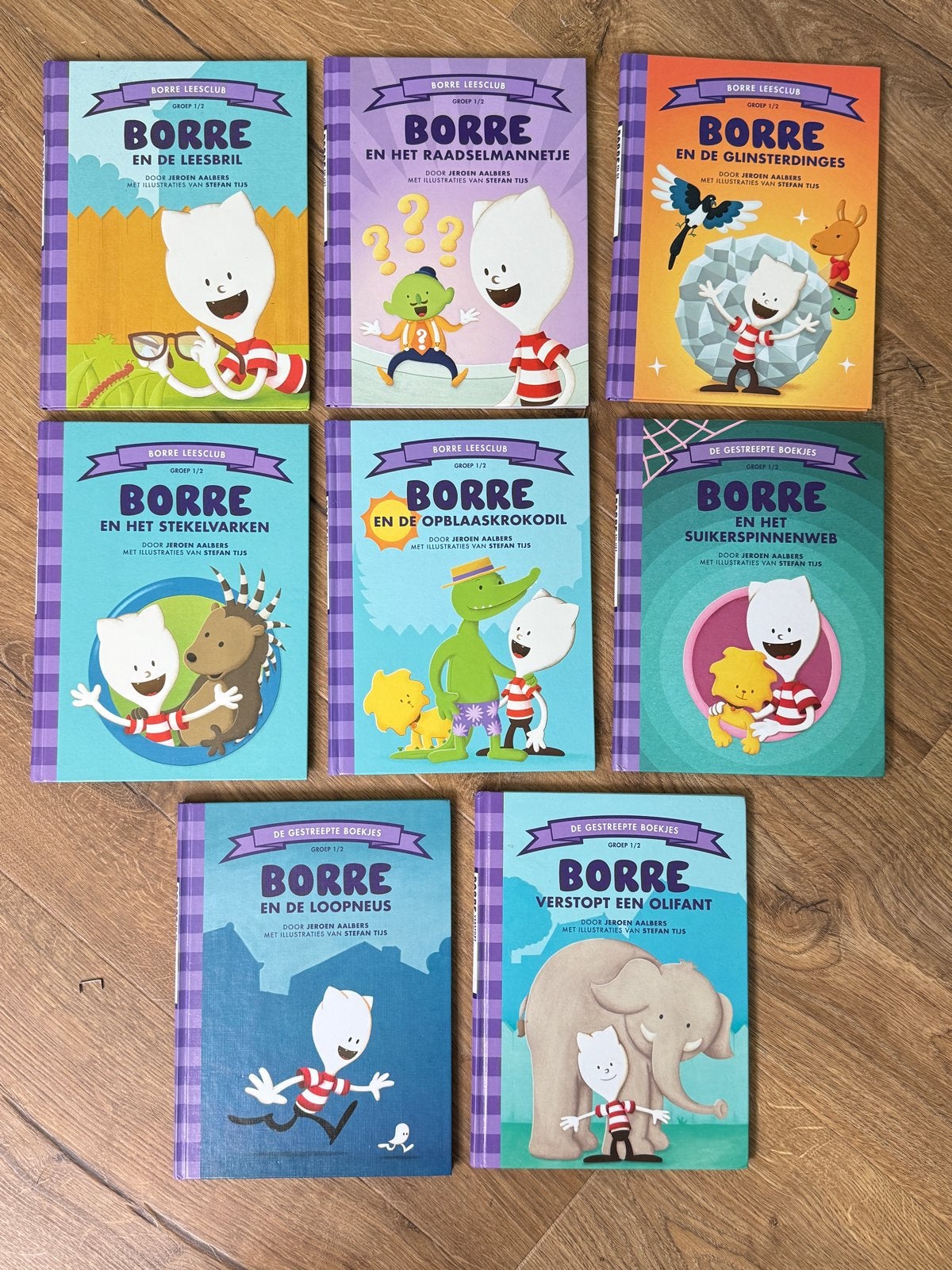 8 Borre boekjes gr 1/2 zo goed als nieuw, Ophalen, Zo goed als nieuw, 3 tot 4 jaar