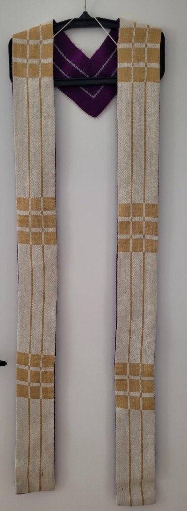Stola paars/wit, Ophalen of Verzenden
